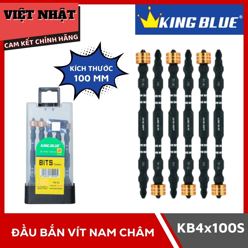 Đầu bắn vít nam châm Kingblue KB4x100S, thép S2 cao cấp siêu hít-kích thước 100mm 1 3