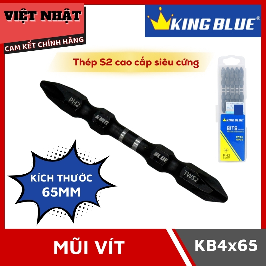 Mũi vít Kingblue BK4x65, sử dụng thép Taiwan siêu cứng-Điện Máy Việt Nhật 1