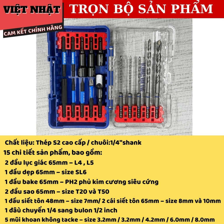 Bộ mũi khoan đa năng King blue KLJ015- Dành cho lĩnh vực điện lạnh, tiện lợi-hiệu quả 3 19