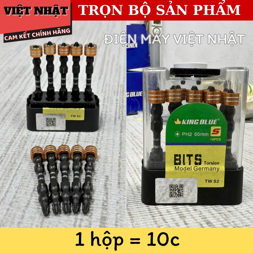 Đầu bắn vít nam châm Kingblue KB4x65S, thép S2 cao cấp siêu hít-kích thước 65mm 3 2