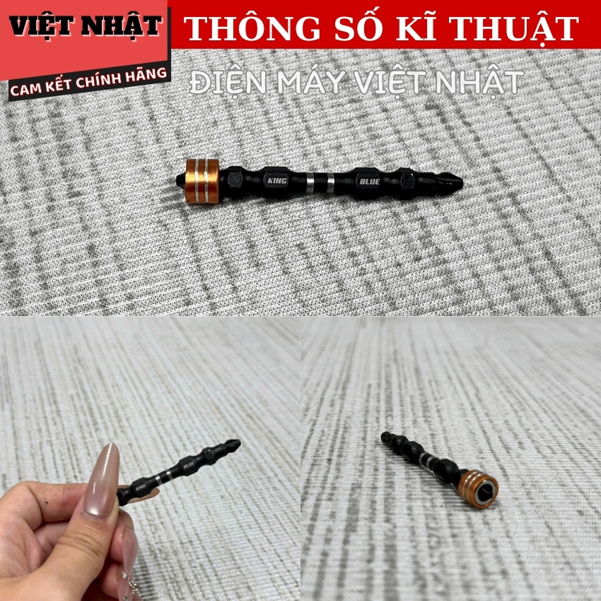 Đầu bắn vít nam châm Kingblue KB4x65S, thép S2 cao cấp siêu hít-kích thước 65mm 5 2