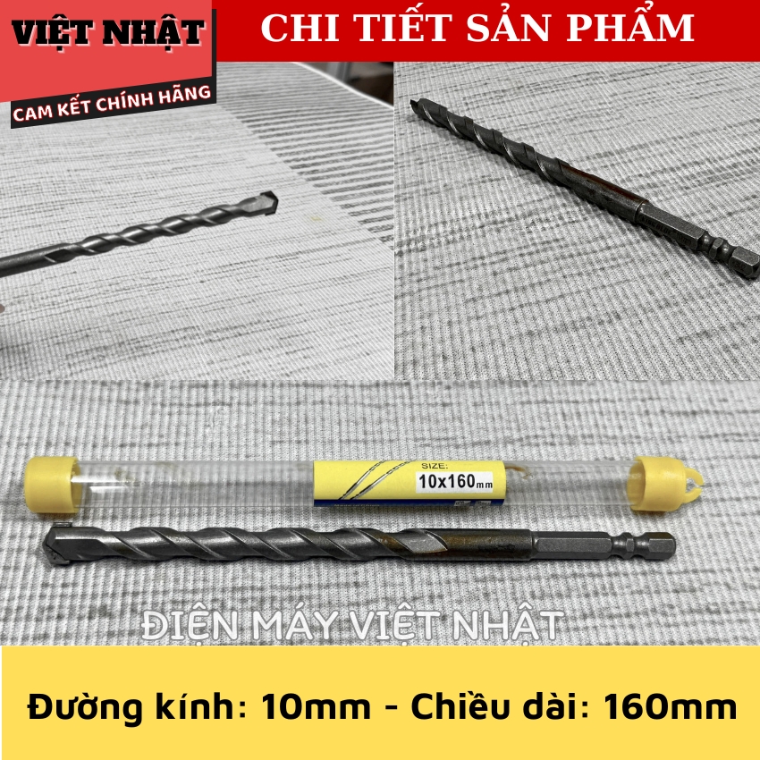 Mũi khoan bê tông chuôi lục giác Kingblue KBM2-Điện Máy Việt Nhật 6 1