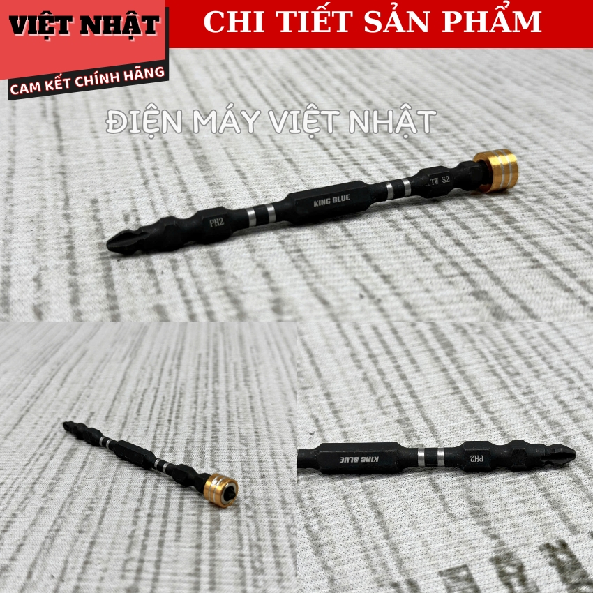 Đầu bắn vít nam châm Kingblue KB4x100S, thép S2 cao cấp siêu hít-kích thước 100mm 6 3