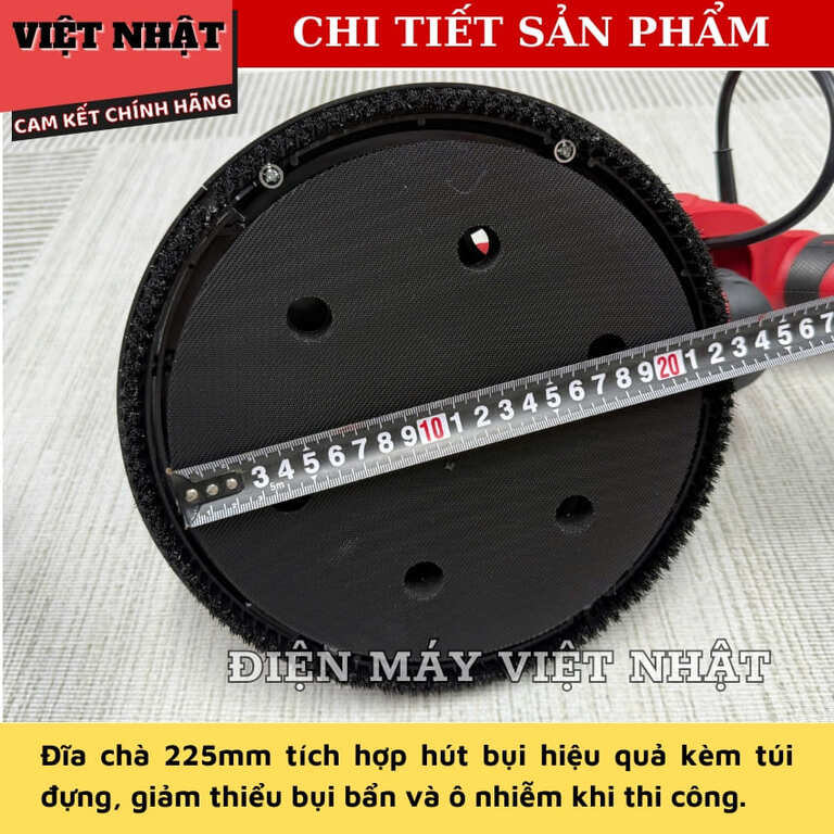 Máy chà tường cán dài Yamasu CTD230 có đèn LED hiệu quả làm việc trong điều kiện ánh sáng yếu thiết kế tiện lợi cho nhà và công trình 7 10