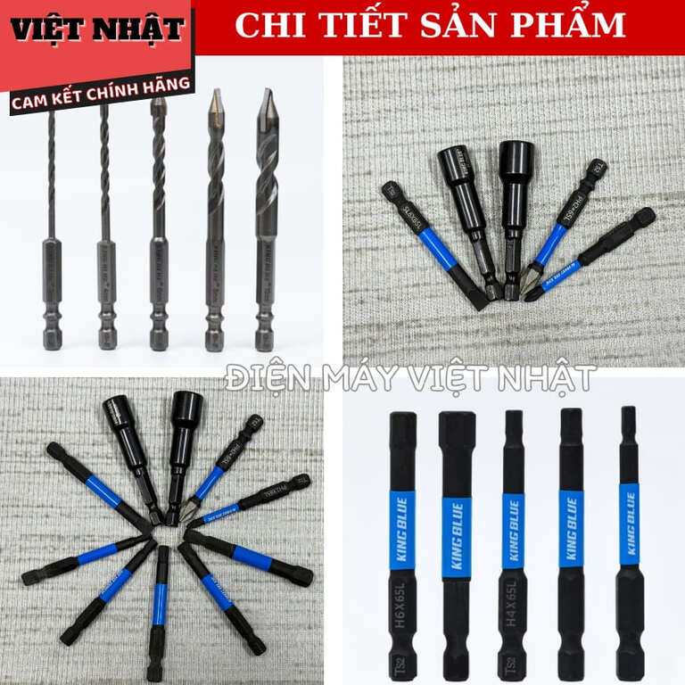 Bộ mũi khoan đa năng Kingblue KHF015-Dành cho thợ điện nước, dân dụng 7 18