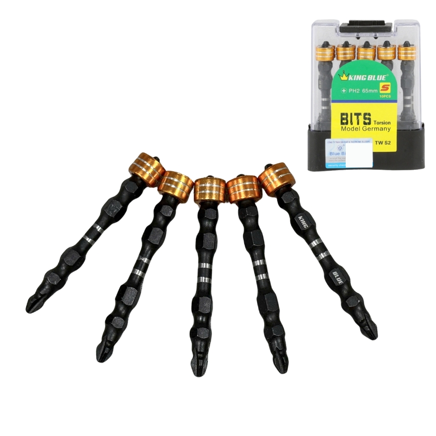 Đầu bắn vít nam châm Kingblue KB4x65S, thép S2 cao cấp siêu hít-kích thước 65mm 8 1