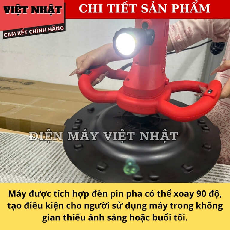 Máy xoa vữa, trát tường có đèn Yamasu D380, công suất 1680w, tiết kiệm thời gian công sức 8 11