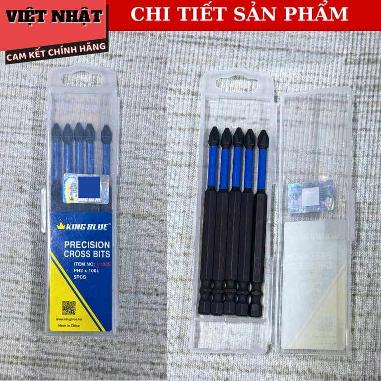 Đầu vít lục giác Kingblue-V100E, sử dụng thép S2 cao cấp siêu hít 8 13