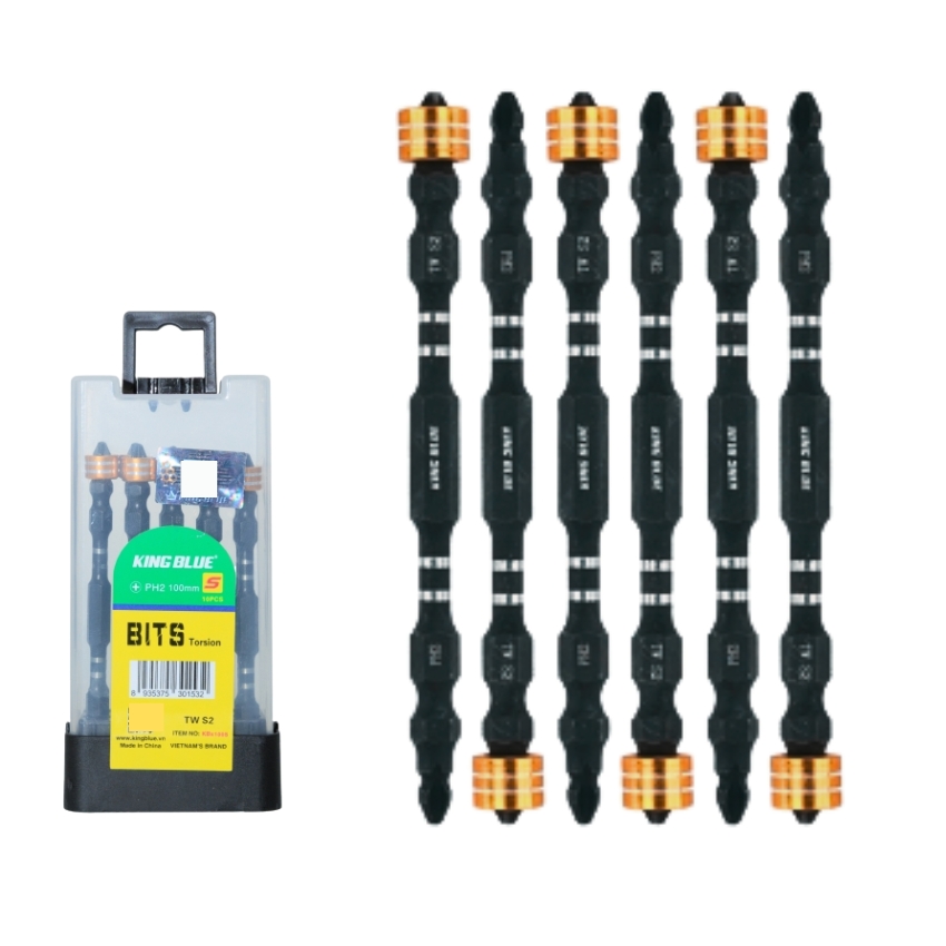Đầu bắn vít nam châm Kingblue KB4x100S, thép S2 cao cấp siêu hít-kích thước 100mm 8 2