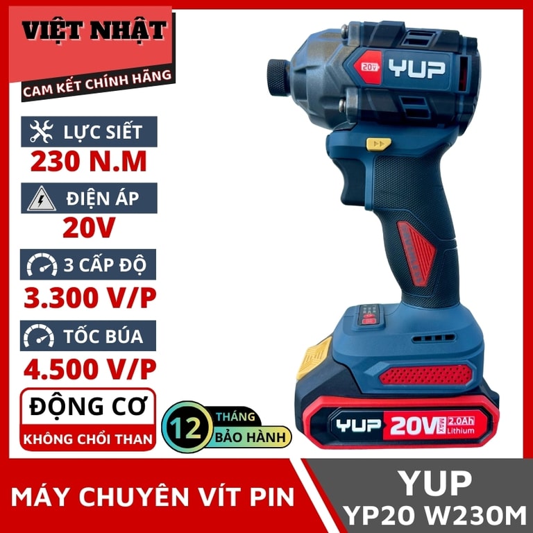 Máy chuyên vít 21V YUP YP20 W230M chuyen vit yup w230m 1