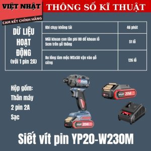 Máy chuyên vít 21V YUP YP20 W230M chuyen vit yup w230m 4
