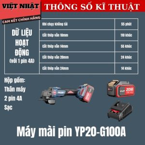 Máy mài 21V YUP YP20 G100A mai pin yupao G100A 4