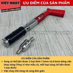 Máy bắn đinh bê tông 2 trong 1 Kapusi sung ban dinh 2 trong 1 kapusi do 4