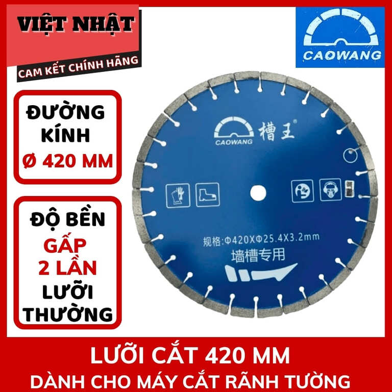 Lưỡi cắt Caowang 420mm dành riêng cho máy cắt rãnh tường, bền gấp 2 lần lưỡi thông thường 1 37