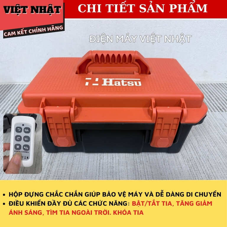Máy cân bằng laser 5 tia xanh Hatsu HS-LX460 khoá trục 2 bên 10 45