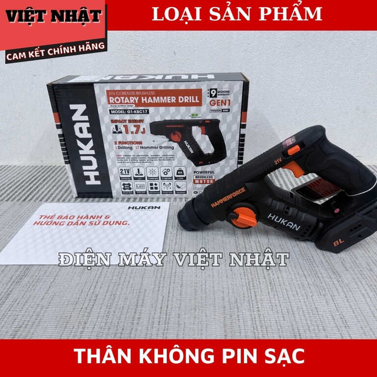 Máy khoan bê tông mini 2 chức năng Hukan G1-KBC17-Điện Máy Việt Nhật 10 5