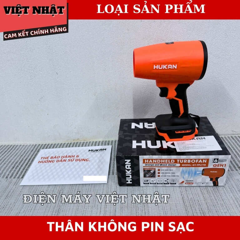 Thân máy thổi phản lực 21V Hukan G1 - TPL778,Không chổi than, Công suất 1080w, Tốc độ 50.000v/p,Áp lực gió: 1600g 12 7