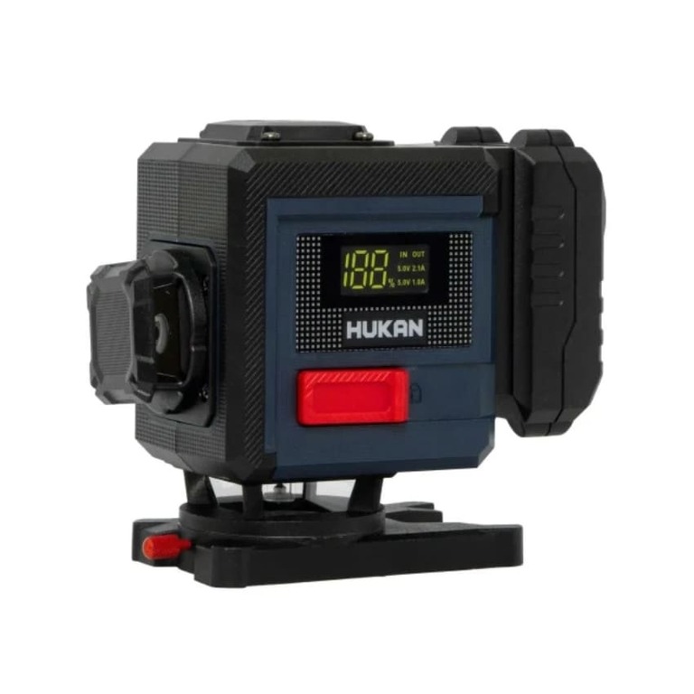 Máy cân bằng laser 12 tia xanh Hukan G1-LS12-G3 khung kính xoay 360 độ độ chính xác cao ±2mm/10m màn hình hiển thị rõ nét 2 2