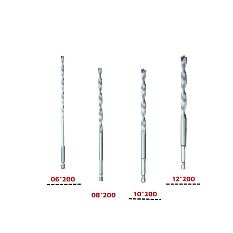 Mũi khoan gỗ chuôi lục giác Kingblue KBX1, đủ kích thước 6*200 - 8*200 - 10*200 - 12*200 2 76