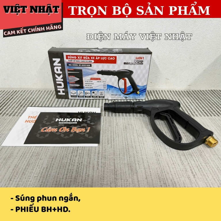 Đầu xịt rửa xe Hukan G1-SXR1025 3 đầu phun chịu nhiệt tối đa 60 độ C, áp lực 1450PSI-100BAR, ren nối dây 22m 3 106