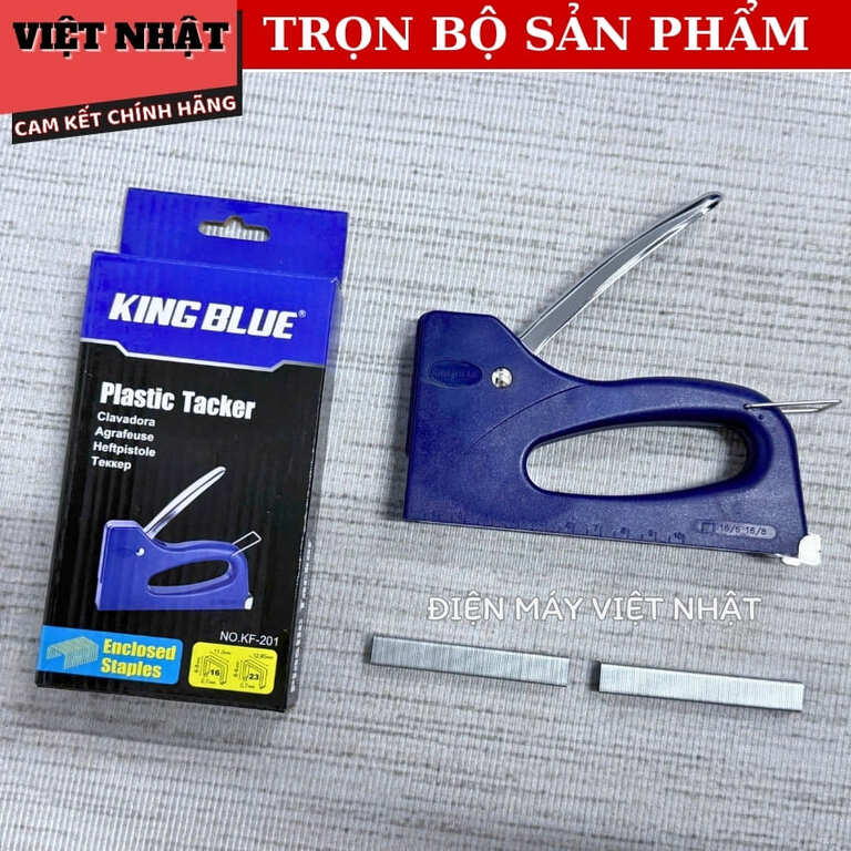 Súng bắn ghim Kingblue KF-201, loại ghim 16/6-16/8, bản đinh rộng 0.7mm 3 17