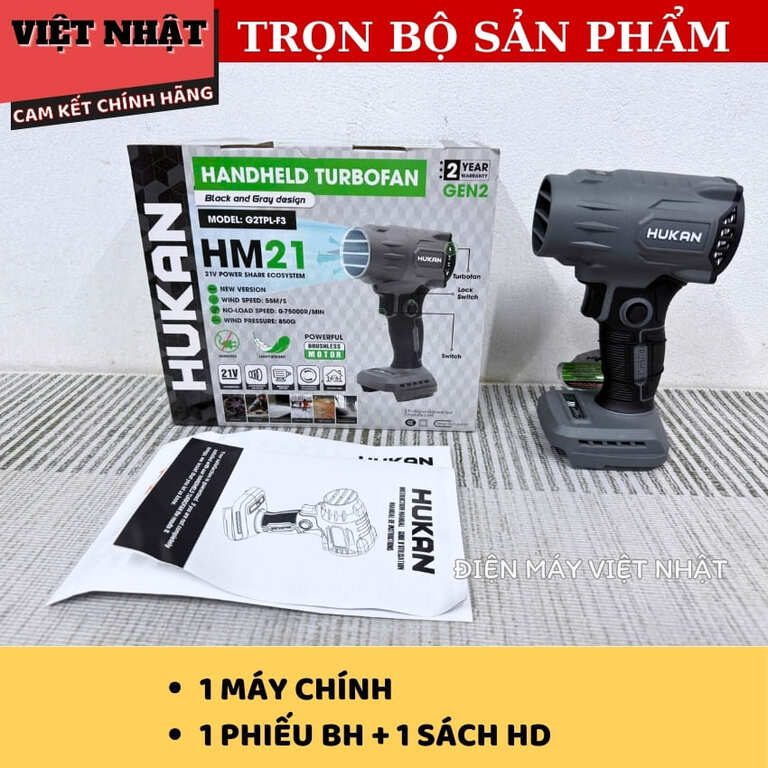Thân máy thổi phản lực Hukan G2TPL-F3, áp lực gió 850g, tốc độ 75.000v/p, bảo hành 2 năm 3 35