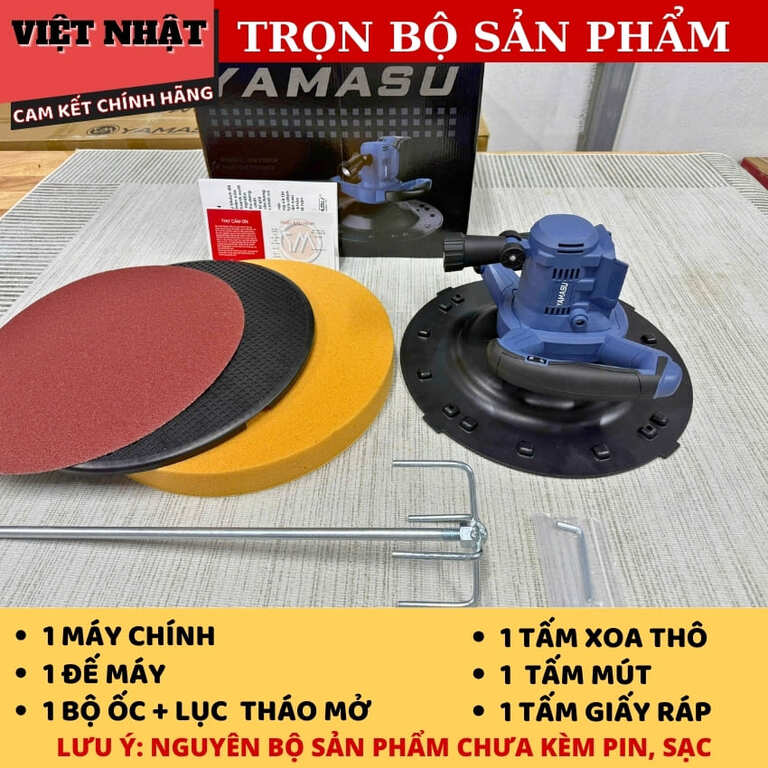 Máy xoa vữa trát trường cầm tay Yamasu MXV380P, động cơ không chổi than-Điện Máy Việt Nhật 3 4