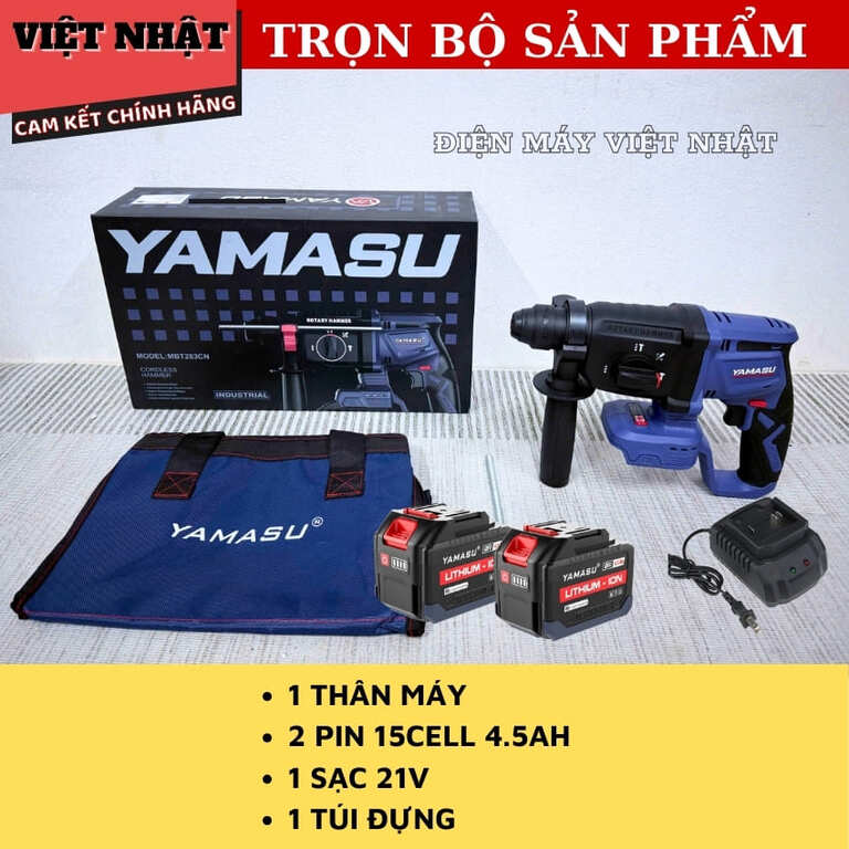 Máy khoan đục bê tông 3 chức năng Yamasu MBT283CN, nòng búa 26mm, tốc độ tải 1650v/p, lực đập 2.8J 3 75