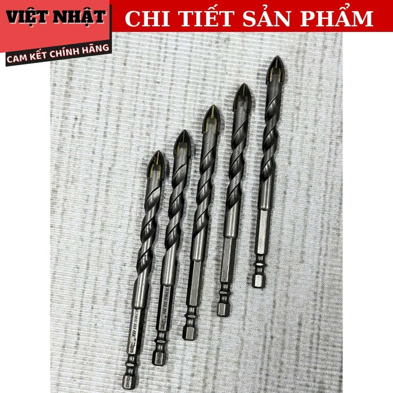 Bộ mũi khoan đa năng lục giác 4 cạnh Kingblue KBH-4S, kích thước 10*123-12*123 4 1