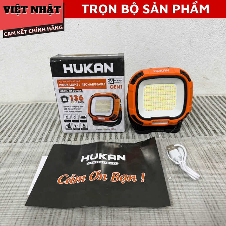 Đèn Led Hukan G1-DCT006, Cổng sạc Type-C, đầu ra USB, đông 6-8h liên tục, hàng chính hãng tại Điện máy Việt Nhật 4 102