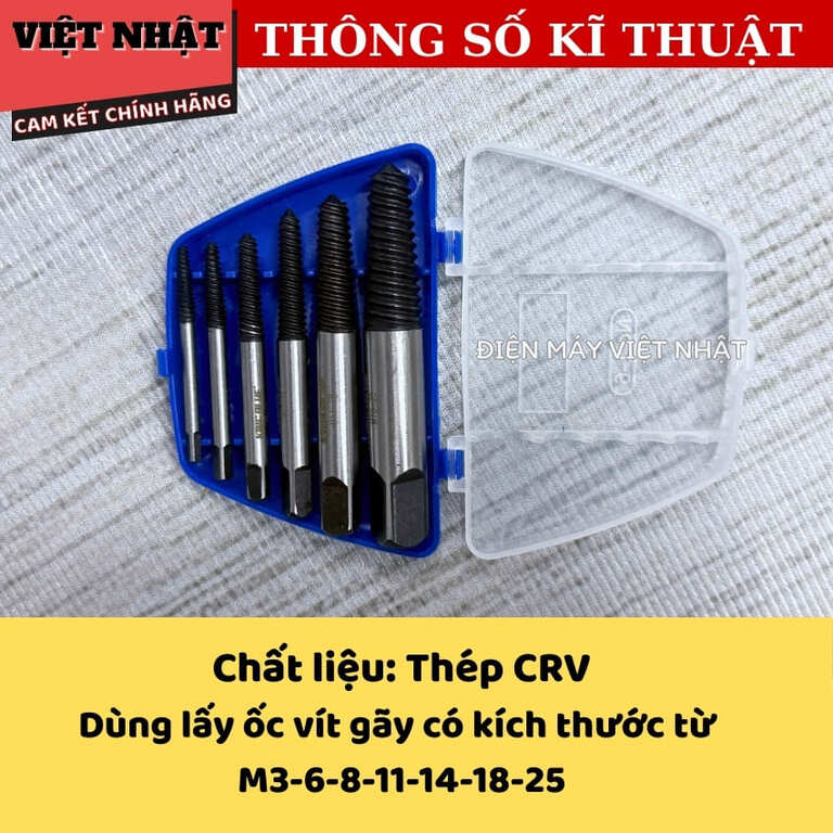 Bộ lấy ốc gãy Kingblue KBYT6, kích thước M3-M25-Điện Máy Việt nhật 4 8