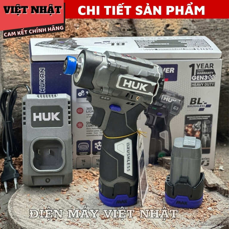 Máy Chuyên Vít Có Búa 16V Hukan G3-IS160HP Lực Siết 160N.M Chế Độ Tạo Xung Khi Mỏi Thiết Kế Cho Công Việc Đòi Hỏi Độ Chính Xác Cao 5 18