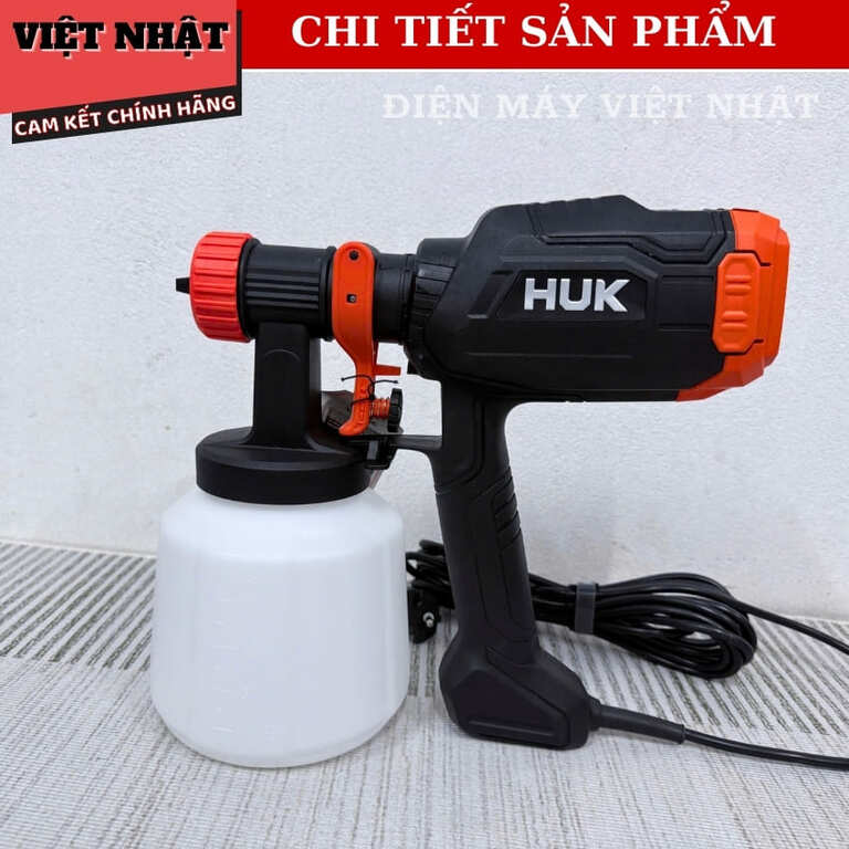Máy phun sơn điện Hukan G3-PSD1411, dung tích bình 14ML, công suất 900w, 4 vòi súng phun 5 25