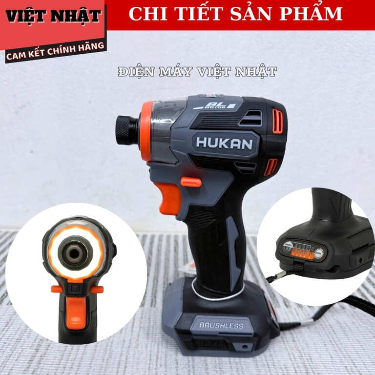 Máy chuyên vít HUKAN G1-CV180M, lực siết 180Nm,4 tính năng thôn minh,tốc độ tải lên đến 3788V/p, chân phổ thông,bảo hành 6 tháng 5 28