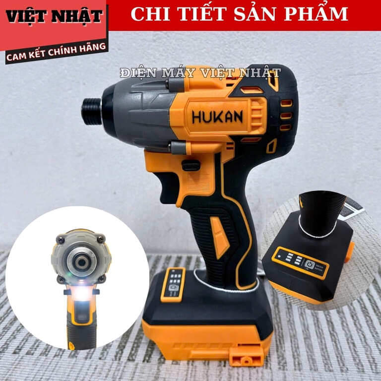 Máy chuyên vít Hukan G1CV-X2i, lực siết 320N.M, có đèn LED siêu sáng, bảo hành 6 tháng 5 34