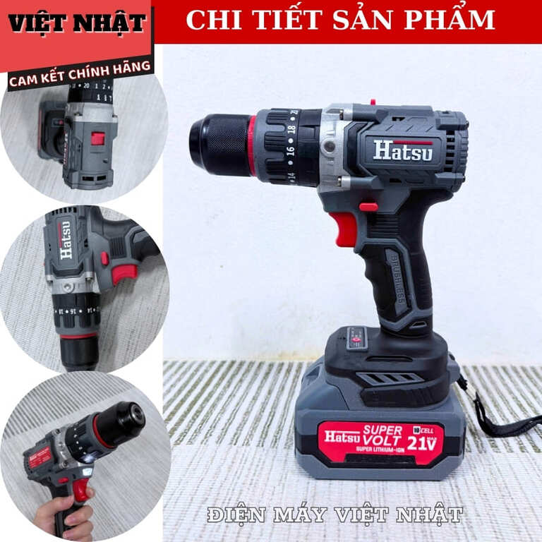 Máy khoan Hatsu HS616PRM, lực siết 110N.m, tốc độ 1800v/p, đầu kẹp 13mm 5 41