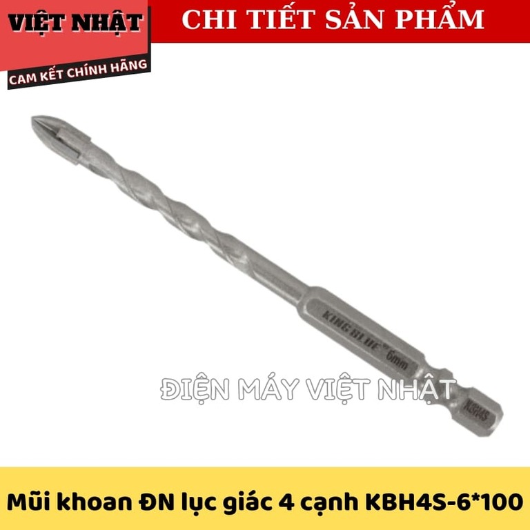Bộ Mũi Khoan Đa Năng Lục Giác 4 Cạnh Kingblue KBH-4S 03*92 06*110 08*117 Tăng Tính Linh Hoạt Hiệu Quả Khi Sử Dụng 5