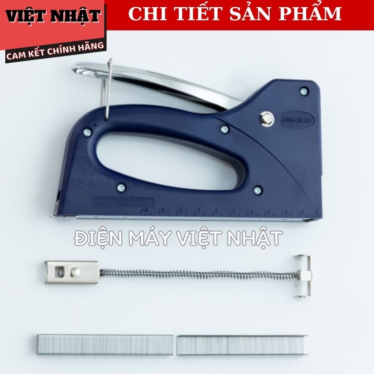 Súng bắn ghim Kingblue KF-201, loại ghim 16/6-16/8, bản đinh rộng 0.7mm 6 17