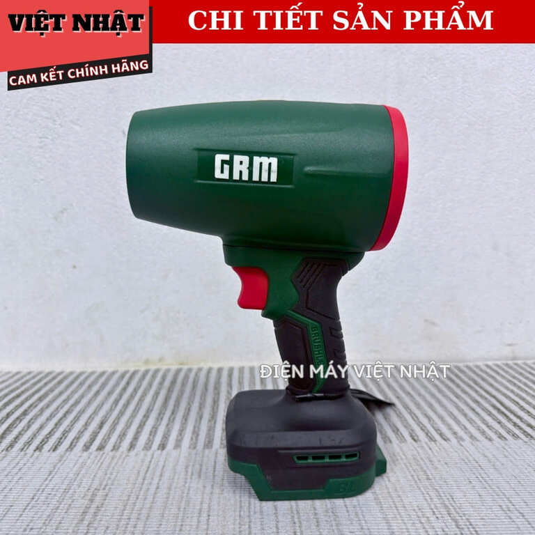 Máy thổi phản lực Pin 21V Greekman GRM778,Công suất: 1080W,Tốc độ không tải: Lên đến 50.000 vòng/phút,Tốc độ gió: 70m/s,Áp lực gió: 1600G. 6 30