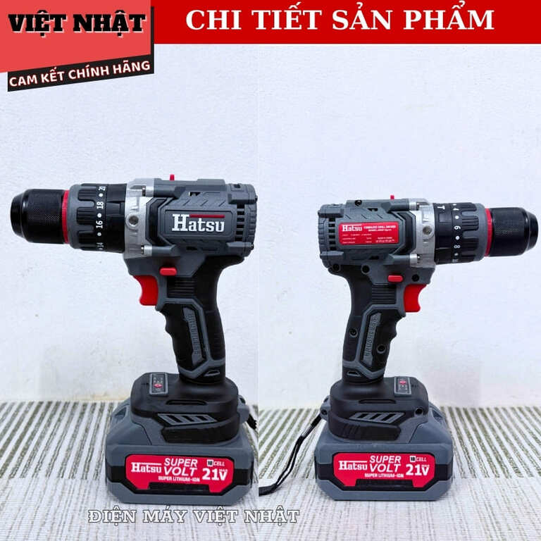 Máy khoan Hatsu HS616PRM, lực siết 110N.m, tốc độ 1800v/p, đầu kẹp 13mm 6 41