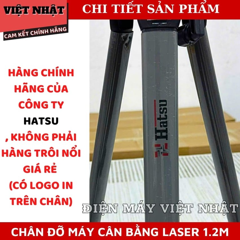 Chân đỡ máy cân bằng laser Hatsu, cao 1.2m, chất liệ hợp kim cao cấp 6 5