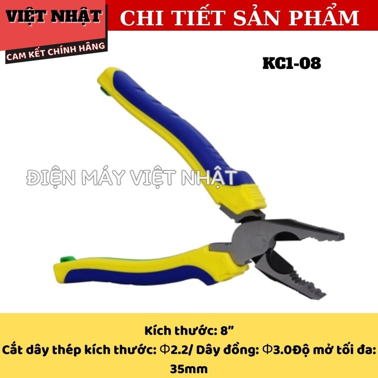 Kìm điện đa năng Kingblue KC1, 4 phân loại kích thước KC1-06, KC1-08, KC1-09, KC1-180 6 96