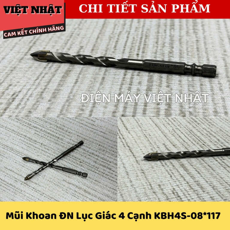 Bộ Mũi Khoan Đa Năng Lục Giác 4 Cạnh Kingblue KBH-4S 03*92 06*110 08*117 Tăng Tính Linh Hoạt Hiệu Quả Khi Sử Dụng 6
