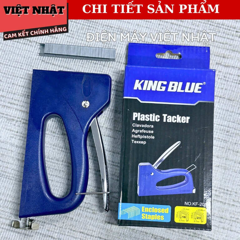 Súng bắn ghim Kingblue KF-201, loại ghim 16/6-16/8, bản đinh rộng 0.7mm 7 17