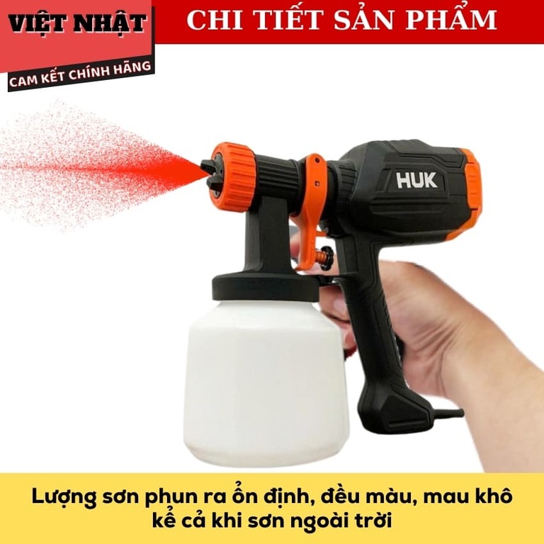 Máy phun sơn điện Hukan G3-PSD1411, dung tích bình 14ML, công suất 900w, 4 vòi súng phun 7 25