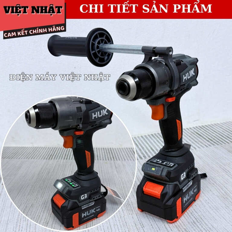 Máy Khoan Hukan G3-F120PRO Lực Siết 120N.m Anti Kickback Chống Lật Cổ Tay Hiệu Suất Cao An Toàn Khi Sử Dụng 7 27