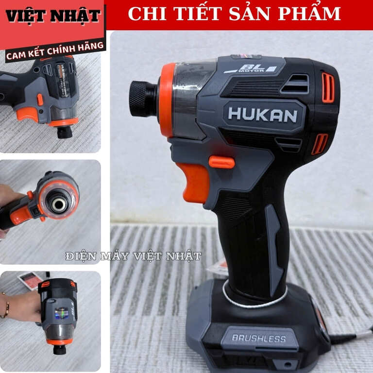 Máy chuyên vít HUKAN G1-CV180M, lực siết 180Nm,4 tính năng thôn minh,tốc độ tải lên đến 3788V/p, chân phổ thông,bảo hành 6 tháng 7 28