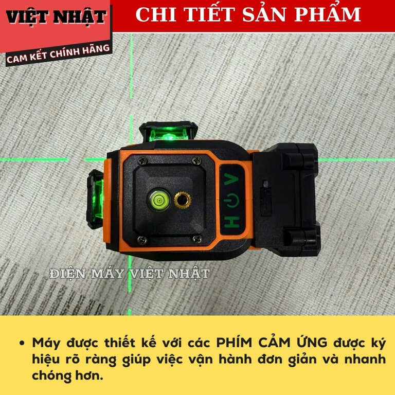 Máy cân bằng laser 12 tia xanh Hukan G1-LS12-G4, x2 pin lớn, khung kính xoay 360 độ 7 3