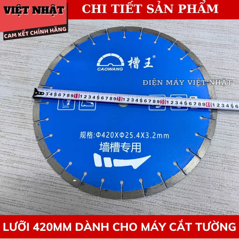 Lưỡi cắt Caowang 420mm dành riêng cho máy cắt rãnh tường, bền gấp 2 lần lưỡi thông thường 7 37