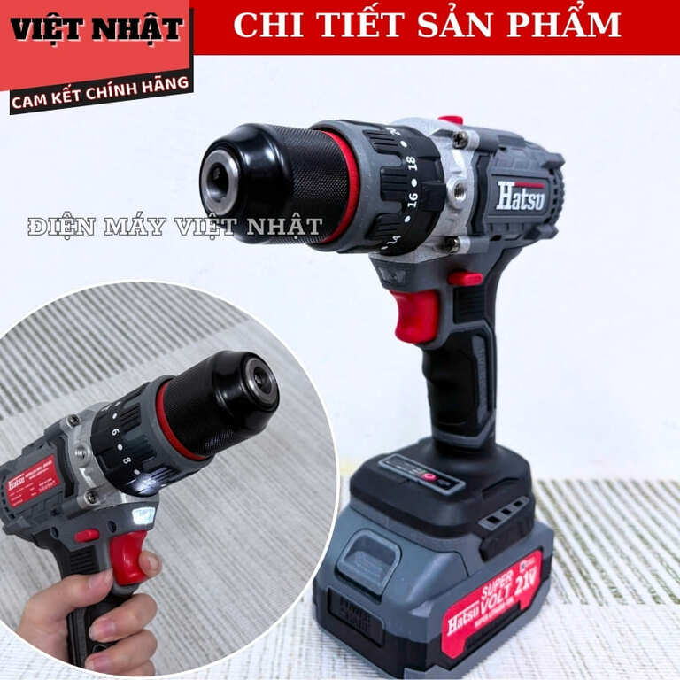 Máy khoan Hatsu HS616PRM, lực siết 110N.m, tốc độ 1800v/p, đầu kẹp 13mm 7 41